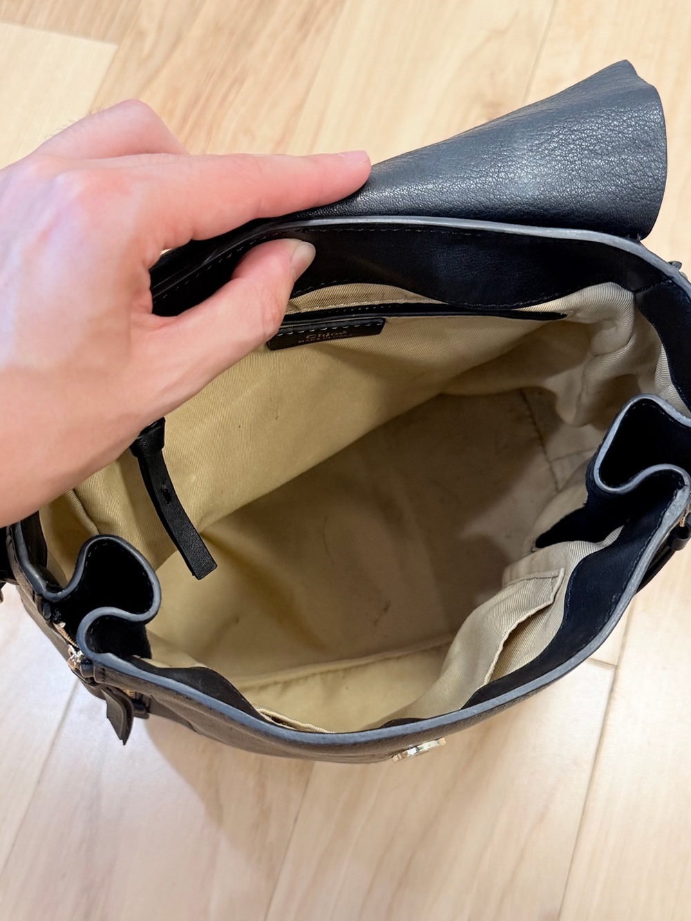 Chloe Suede Calfskin Medium Faye Backpack in Black - Picture 10 of 11